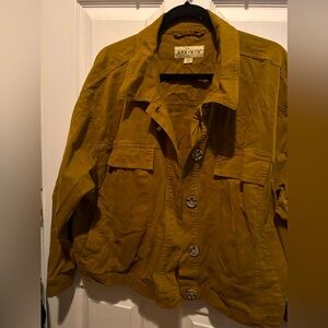 Mustard yellow brownish cropped jacket